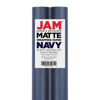 商品JAM Paper | Gift Wrap 50 Square Feet Matte Wrapping Paper Rolls, Pack of 2,商家Macy's,价格¥187图片