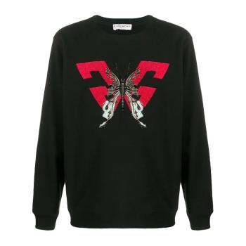 纪梵希卫衣代购, Givenchy | GIVENCHY 男士黑色棉质蝴蝶标志运动衫 BMJ06C305B-001商品图片 满$100享9.5折, 满折