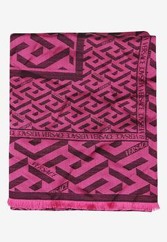 商品Versace | La Greca Jacquard Shawl in Wool and Silk,商家Thahab,价格¥4329图片