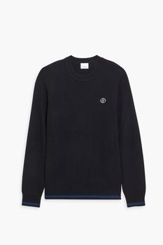 Burberry | Logo-appliquéd cashmere and cotton-blend sweater商品图片,4.9折