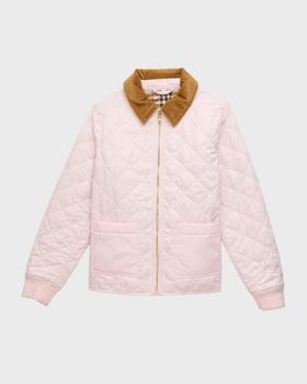Burberry | Girl's Otis Quilted Check-Print Lined Jacket, Size 3-12商品图片,