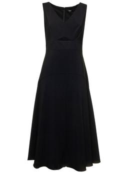 Theory | Theory V-Neck Sleeveless Cut-Out Detailed Midi Dress商品图片,7.3折