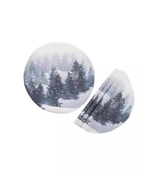 Manor Luxe | Winter Wonderland Double Layer Round Christmas Placemat - Set of 4,商家Macy's,价格¥443