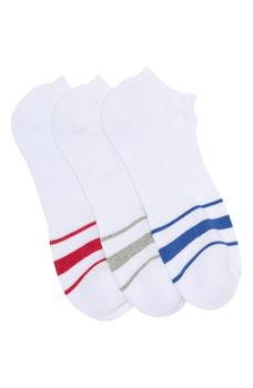 Lorenzo Uomo图片, Lorenzo Uomo | Retro Stripe Ankle Socks - Pack of 3商品图片 4.1折