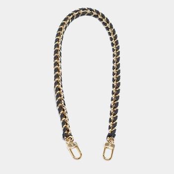 推荐Louis Vuitton Black Braided Leather Chain Shoulder Bag Strap商品