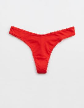 Aerie | Aerie Pointelle High Cut Thong Underwear商品图片,