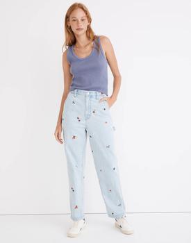 Madewell | Baggy Straight Carpenter Jeans: Fruit Embroidered Edition商品图片,8.2折