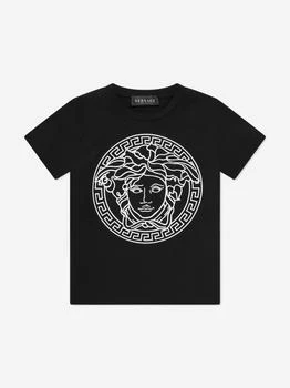 推荐Kids Medusa Logo T-Shirt in Black商品