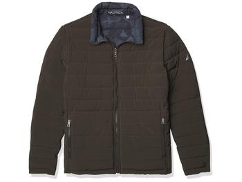 Nautica | Men's Stretch Reversible Midweight Puffer Jacket, Wind and Water Resistant商品图片,