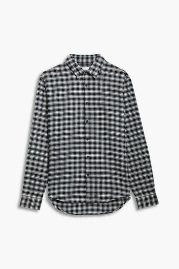 Sandro | Checked cotton-flannel shirt商品图片,4.4折×额外7.5折, 额外七五折