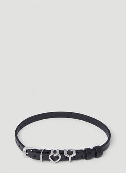 推荐Y Heart Choker Necklace in Black商品