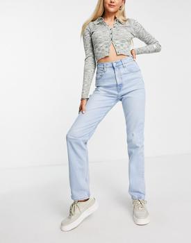 美国李维斯, Levi's | Levi's 70's high waisted slim straight jeans in light wash blue商品图片 