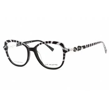 推荐La Matta Women's Eyeglasses - Butterfly Pattern Black/White Plastic Frame | LMV3320 C1商品