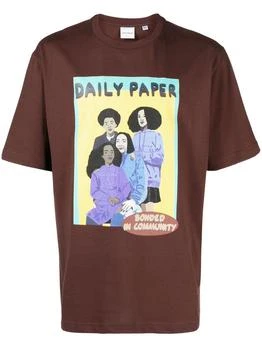 推荐DAILY PAPER CAPSULE Printed cotton t-shirt商品