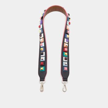 推荐Fendi Multicolor Leather Studded Strap You Shoulder Bag Strap商品
