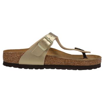 推荐Gizeh Soft Footbed Birko-Flor Metallic T-Strap Sandals商品