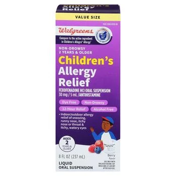 Walgreens | 12 Hour Children's Allergy Relief Fexofenadine Liquid Berry,商家Walgreens,价格¥118