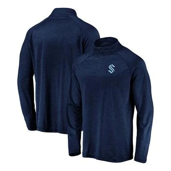Fanatics Branded Men's Navy Seattle Kraken Primary Logo Quarter-Zip Pullover Fleece Jacket,价格$50.25