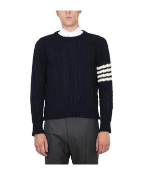 thom browne衬衫, Thom Browne | 4 Bar Crew Neck Shirt商品图片 