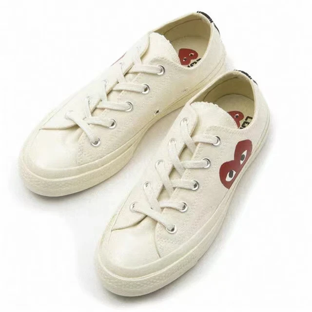 Comme des Garcons | CDG x Converse 1970s chuck tavlor all star 川久保玲爱心联名款 防滑耐磨 低帮 帆布鞋 男女同款 白色AZK111-2,商家SPI,价格¥938