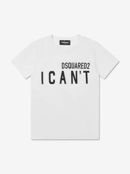 推荐Dsquared2 White Kids I Can't Logo T-Shirt商品
