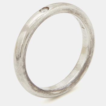 [二手商品] Tiffany & Co. | Tiffany & Co. Elsa Peretti Diamond Sterling Silver Band Ring Size 49商品图片,9.5折
