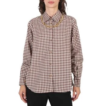 Burberry | Gingham Cotton Check Chain Detail Shirt,商家Jomashop,价格¥786