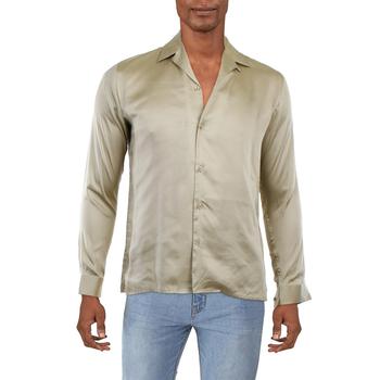 推荐INC Mens Satin Camp Button-Down Shirt商品