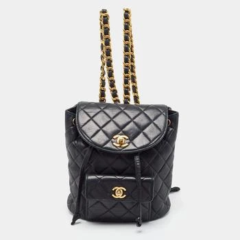 [二手商品] Chanel | Chanel Black Quilted Leather Vintage Duma Backpack 满$3001减$300, $3000以内享9折, 独家减免邮费, 满减