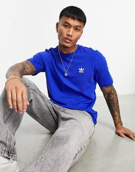 Adidas | adidas Originals Trefoil Essentials logo t-shirt in blue商品图片,