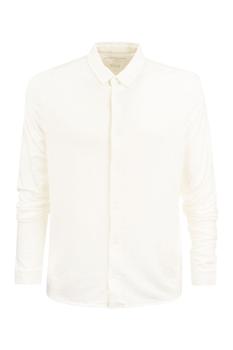 MAJESTIC FILATURES | MAJESTIC FILATURES Long-sleeved linen shirt商品图片,4.9折