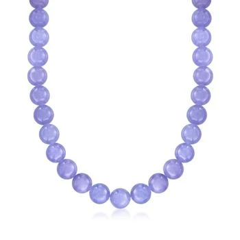 Ross-Simons | 10mm Lavender Jade Bead Necklace With 14kt Yellow Gold,商家Premium Outlets,价格¥2622