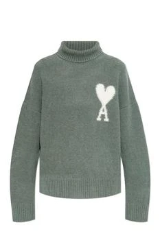 AMI | AMI Paris Ami de Coeur High Neck Knitted Jumper,商家Cettire,价格¥2839