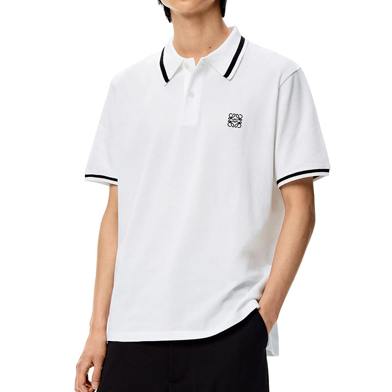 Loewe | 【预售3-7天】LOEWE/罗意威 22年春夏新款 男士白色纯棉双色Logo刺绣短袖Polo衫H526Y26J04-2100商品图片,7.9折×额外9.5折, 包邮包税, 额外九五折