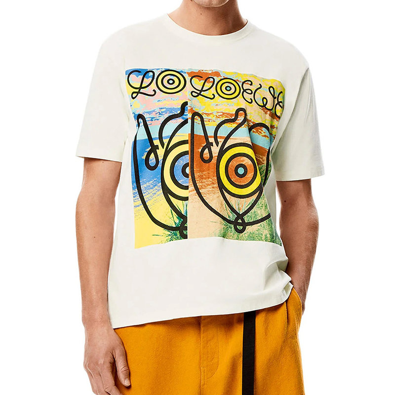 Loewe | 【预售3-7天】LOEWE/罗意威 22年春夏新款 男士白色/多色纯棉Eye自然徽章刺绣短袖T恤H664Y22J23-2016商品图片,7.9折×额外9.5折, 包邮包税, 额外九五折
