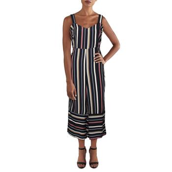 推荐Lucca Womens Striped Cropped Leg Jumpsuit商品