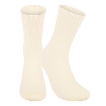推荐Ribbed cotton socks in off white商品