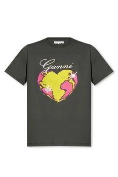 Ganni | Ganni T-Shirt With Logo,商家Cettire,价格¥769