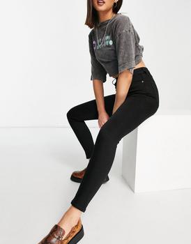 product Topshop jamie jeans in pure black image