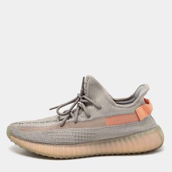 推荐Yeezy x Adidas Grey Knit Fabric Boost 350 V2 True Form Sneakers Size 46商品