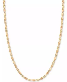 Italian Gold | 16" Tri-Color Valentina Chain Necklace (1/5mm) in 14k Gold, White Gold & Rose Gold,商家Macy's,价格¥1414