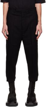 rick owens男裤, Rick Owens | Black Astaires Cropped Trousers商品图片 额外8.5折, 额外八五折