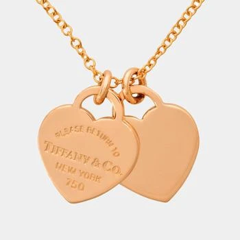 推荐Tiffany & Co. 18K Rose Gold Return To Tiffany Love Double Heart Tag Pendant Necklace商品