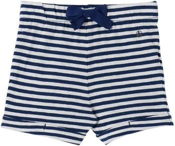 推荐Baby Navy & White Striped Shorts商品