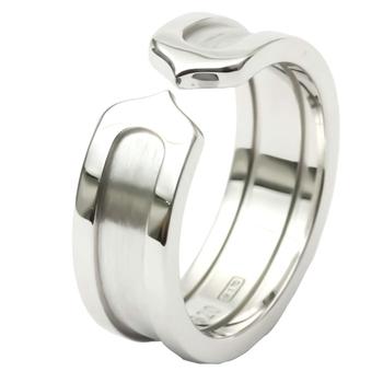 卡地亚戒指价格, [二手商品] Cartier | Cartier Double C 18K White Gold Ring EU 51商品图片 