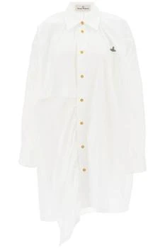 推荐Vivienne westwood gibbon asymmetric shirt dress with cut-outs商品