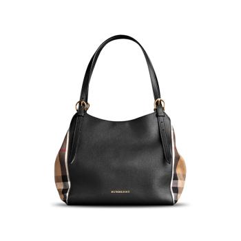 burberry包, Burberry | Burberry 博柏利 女式黑色粒面牛皮马术带扣SM手提托特包 3958975商品图片 满$100享9.5折, 满折