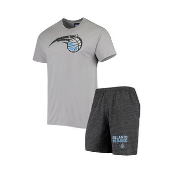 Men's Gray, Heathered Charcoal Orlando Magic Pitch T-shirt and Shorts Set product img