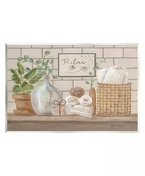 Stupell Industries | Relax Uplifting Bathroom Scene Wall Plaque Art,商家Macy's,价格¥464