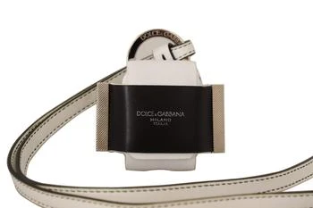 Dolce & Gabbana | Dolce & Gabbana White Black Leather Strap Silver Metal Logo Airpods Case,商家SEYMAYKA,价格¥1596